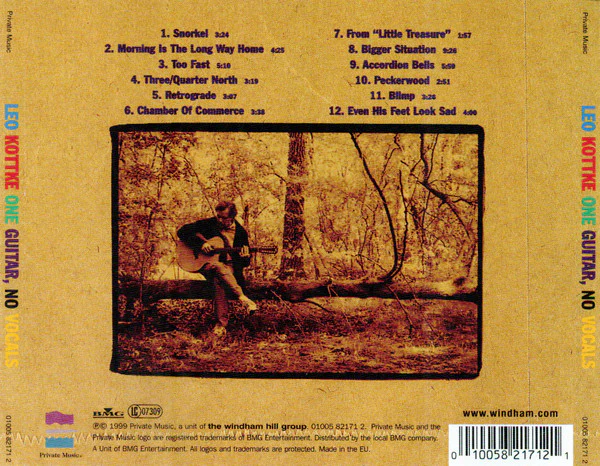 Leo Kottke - One Guitar, No Vocals (CD, Album) - Image 2