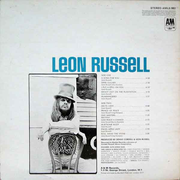 Leon Russell - Leon Russell (LP, Album) - Image 2