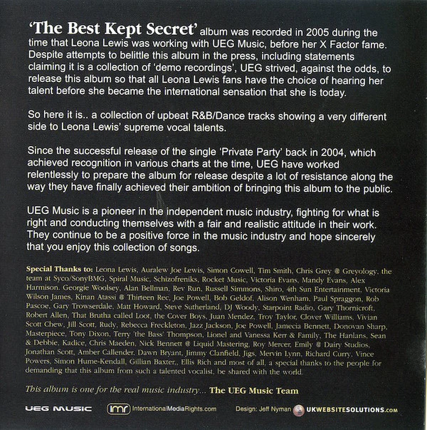 Leona Lewis - Best Kept Secret (CD, Album) - Image 5