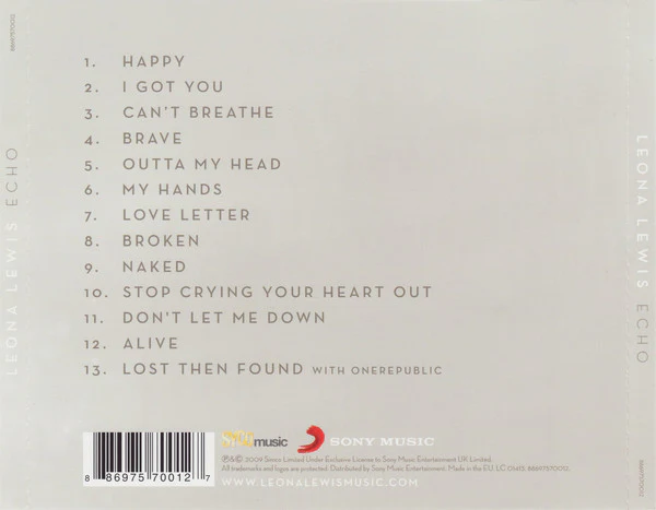 Leona Lewis - Echo (CD, Album) - Image 2