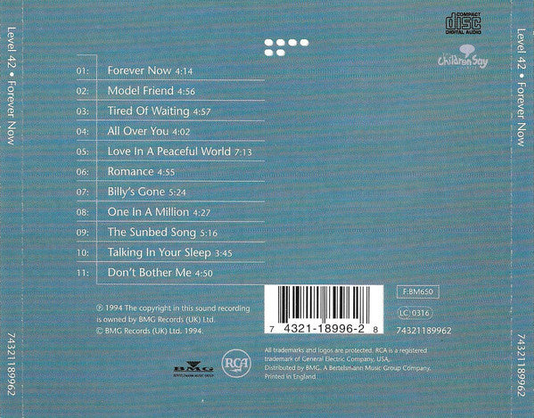 Level 42 - Forever Now (CD, Album) - Image 2