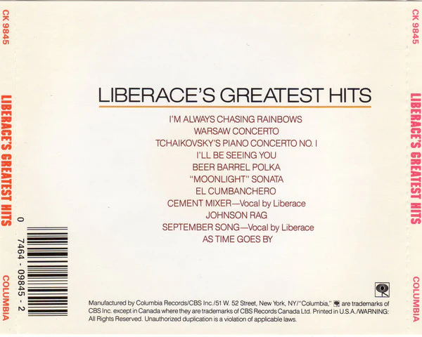 Liberace - Liberace's Greatest Hits (CD, Comp) - Image 3