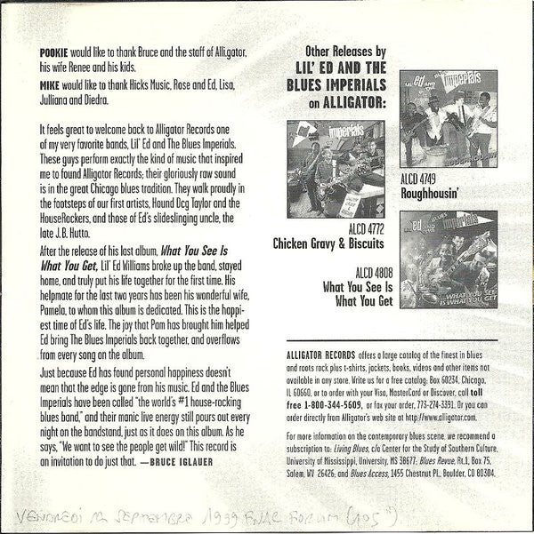 Lil' Ed & The Blues Imperials* - Get Wild! (CD, Album) - Image 4