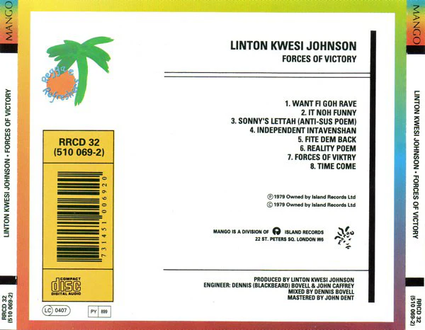 Linton Kwesi Johnson - Forces Of Victory (CD, Album, RE) - Image 2