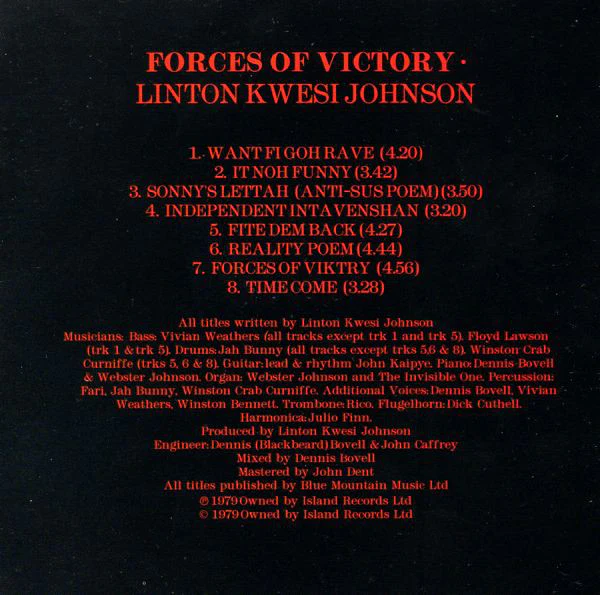 Linton Kwesi Johnson - Forces Of Victory (CD, Album, RE) - Image 4