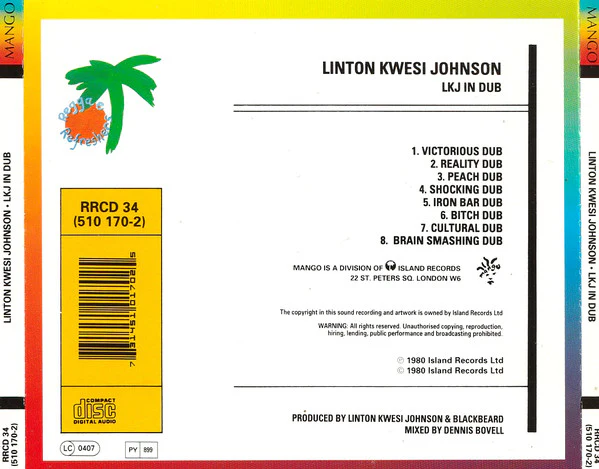 Linton Kwesi Johnson - LKJ In Dub (CD, Album, RE) - Image 2