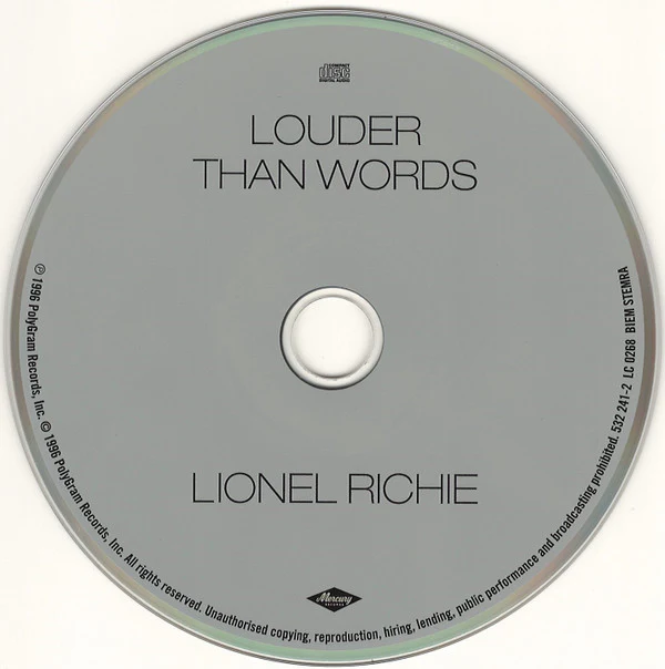 Lionel Richie - Louder Than Words (CD, Album, PMD) - Image 3