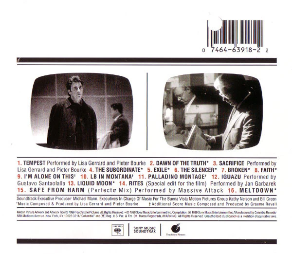 Lisa Gerrard And Pieter Bourke - The Insider (Music From The Motion Picture) (CD, Comp) - Image 3
