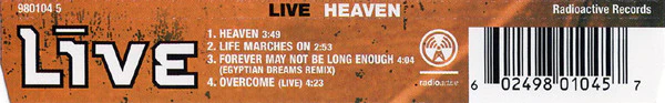 Live - Heaven (CD, Maxi) - Image 2