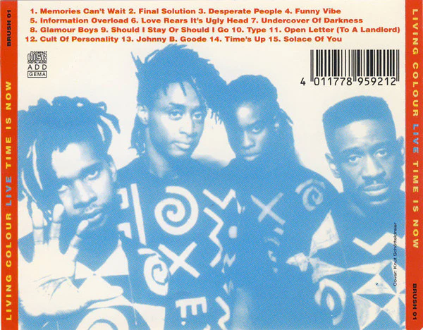 Living Colour - Time Is Now / Recorded Live (CD, Album, Unofficial) - Image 2