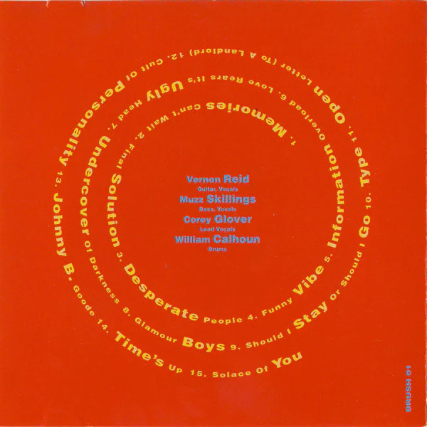 Living Colour - Time Is Now / Recorded Live (CD, Album, Unofficial) - Image 5