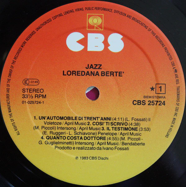 Loredana Bertè - Jazz (LP, Album) - Image 3