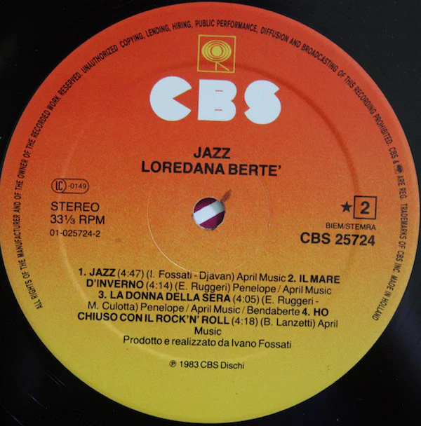 Loredana Bertè - Jazz (LP, Album) - Image 4