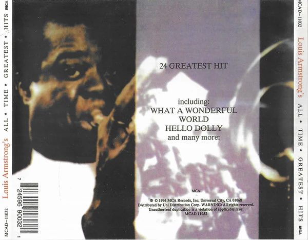Louis Armstrong - Louis Armstrong's All Time Greatest Hits (CD, Comp, RE, Unofficial) - Image 2