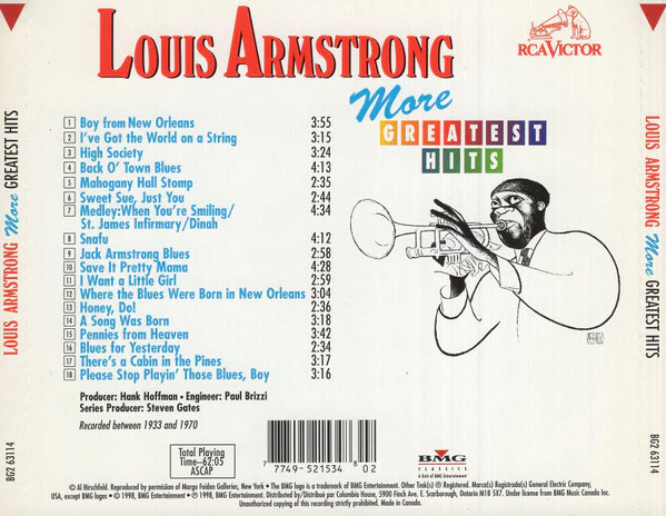 Louis Armstrong - More Greatest Hits (CD, Comp, Club) - Image 2