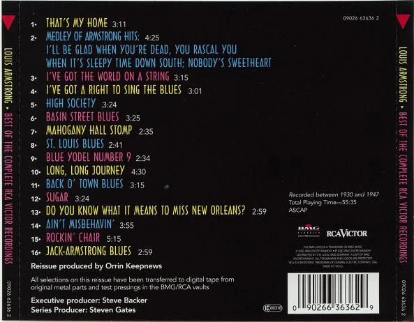 Louis Armstrong - The Best Of The Complete RCA Victor Recordings (CD, Comp) - Image 3