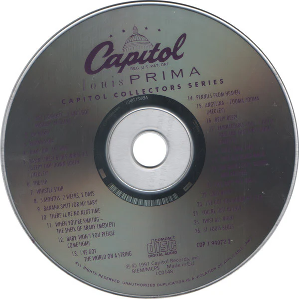 Louis Prima - Capitol Collectors Series (CD, Comp, RE) - Image 4