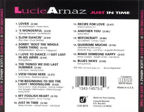 Lucie Arnaz - Just In Time (CD, Album) - Image 4