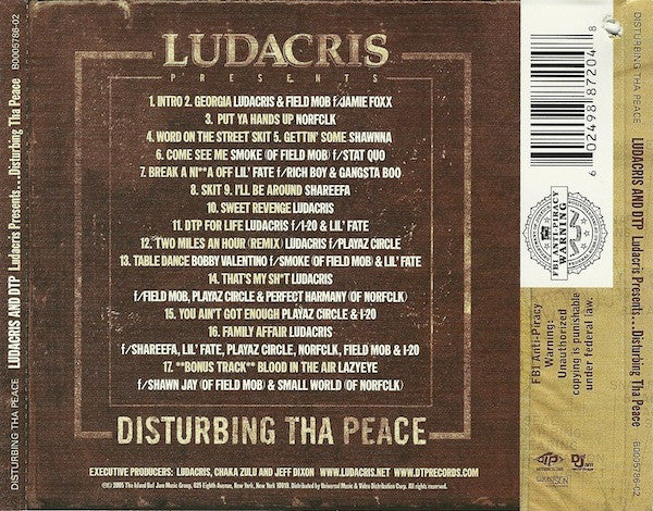 Ludacris Presents Disturbing Tha Peace - Ludacris Presents ... Disturbing Tha Peace (CD, Comp) - Image 4