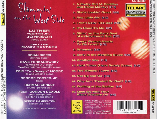 Luther "Guitar Jr." Johnson* And The Magic Rockers - Slammin' On The West Side (CD, Album) - Image 4
