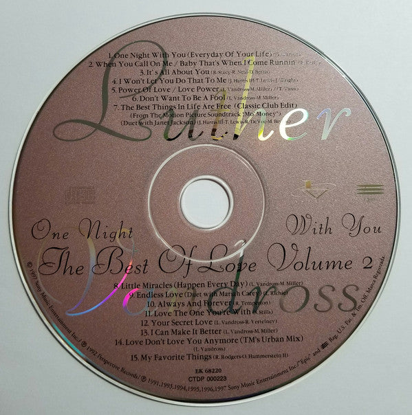 Luther Vandross - One Night With You - The Best Of Love Volume 2 (CD, Comp) - Image 3