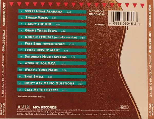 Lynyrd Skynyrd - Skynyrd's Innyrds / Greatest Hits (CD, Comp) - Image 2