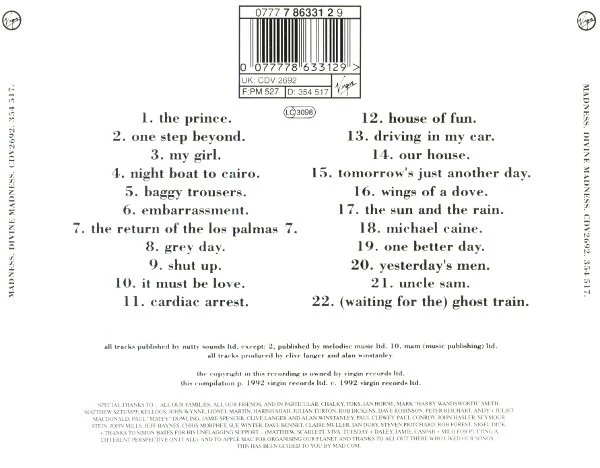 Madness - Divine Madness (CD, Comp, RE) - Image 3