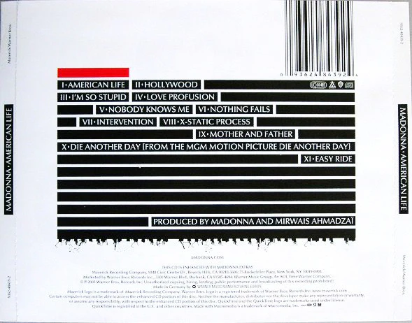 Madonna - American Life (CD, Album, Enh, Exp) - Image 2