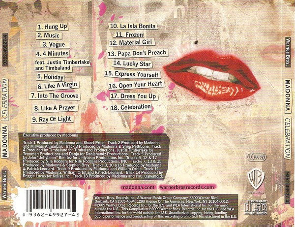 Madonna - Celebration (CD, Comp, RM) - Image 2