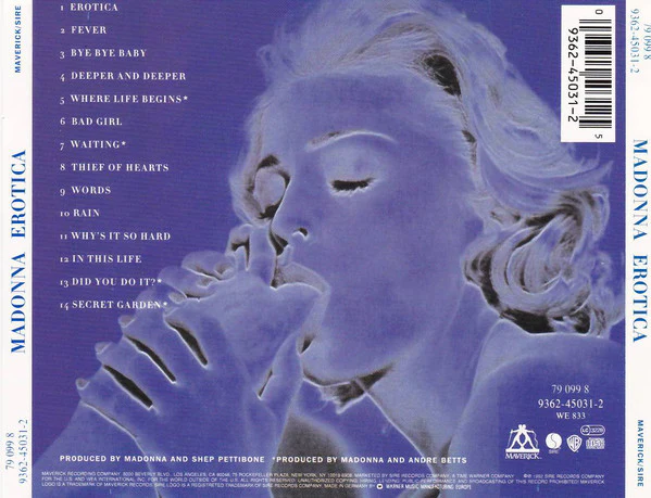 Madonna - Erotica (CD, Album) - Image 3
