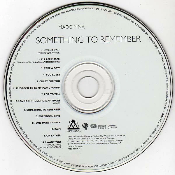 Madonna - Something To Remember (CD, Comp, Flo) - Image 3