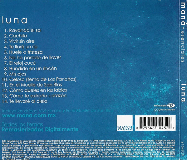 Maná - Esenciales - Luna (CD, Comp, Enh, RM) - Image 3