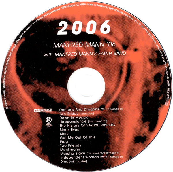 Manfred Mann '06 With Manfred Mann's Earth Band Featuring Chris Thompson / Thomas D / Dean Hart / Barbara Thompson - 2006 (CD, Album, Copy Prot.) - Image 3