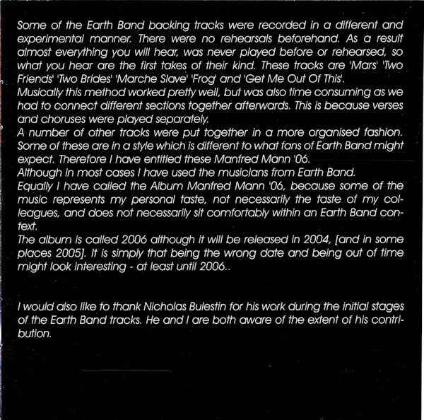 Manfred Mann '06 With Manfred Mann's Earth Band Featuring Chris Thompson / Thomas D / Dean Hart / Barbara Thompson - 2006 (CD, Album, Copy Prot.) - Image 5