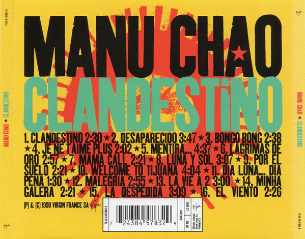 Manu Chao - Clandestino (CD, Album) - Image 2