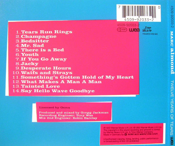Marc Almond - 12 Years Of Tears (CD, Album) - Image 2