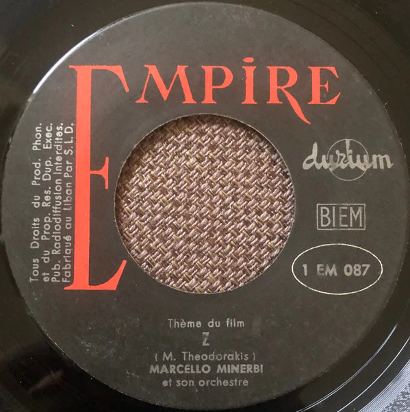Marcello Minerbi Et Son Orchestre* - Theme Du Film Z / The Windmills Of Your Mind (7")