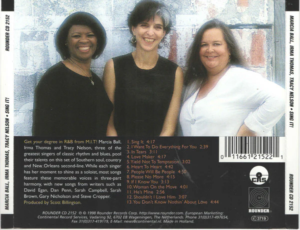 Marcia Ball, Irma Thomas, Tracy Nelson - Sing It! (CD, Album) - Image 2