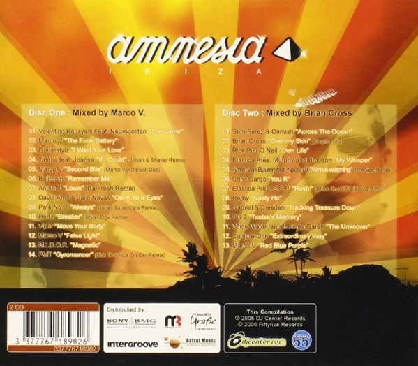 Marco V & Brian Cross - Amnesia Ibiza DJ Sessions Vol. 2 (2xCD, Mixed) - Image 2