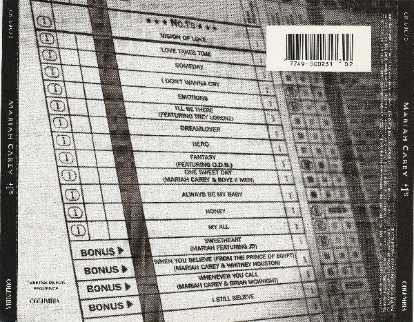 Mariah Carey - #1's (CD, Comp) - Image 2