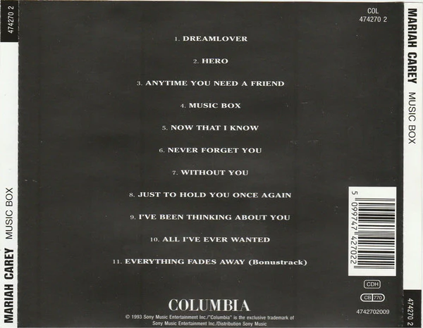 Mariah Carey - Music Box (CD, Album, RE) - Image 2