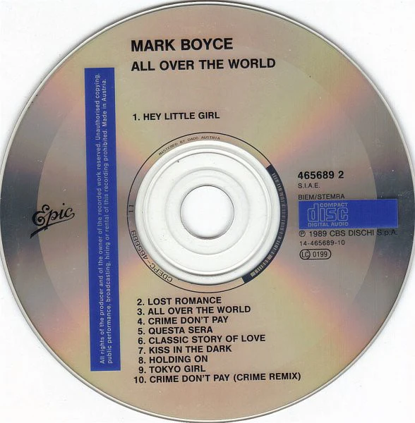 Mark Boyce (2) - All Over The World (CD, Album) - Image 3