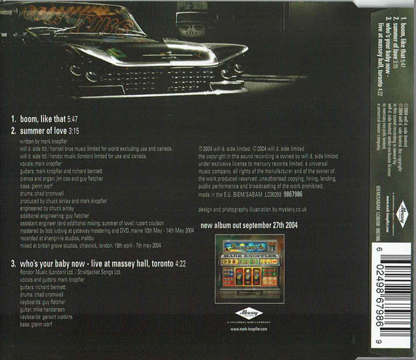 Mark Knopfler - Boom, Like That (CD, Single) - Image 2