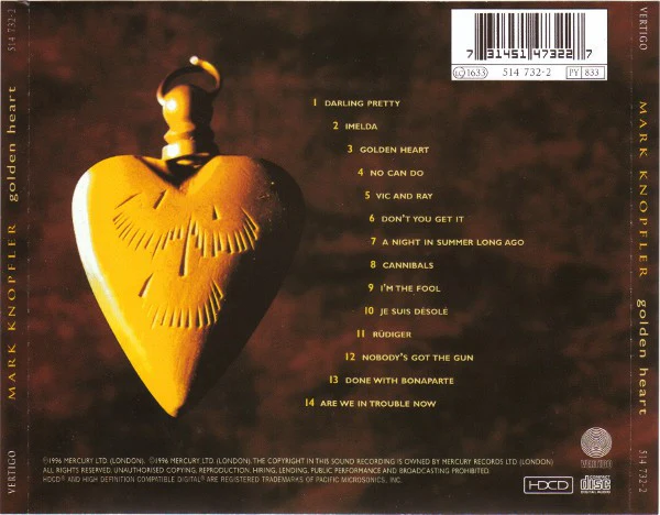 Mark Knopfler - Golden Heart (HDCD, Album, RE) - Image 2