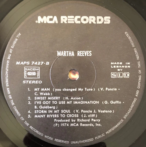 Martha Reeves - Martha Reeves (LP, Album) - Image 4