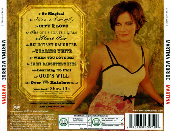 Martina McBride - Martina (CD, Album, Copy Prot.) - Image 2