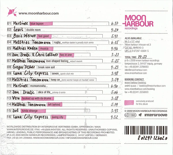 Martinez - Moon Harbour Inhouse Vol. 3 (CD, Comp, Mixed) - Image 2