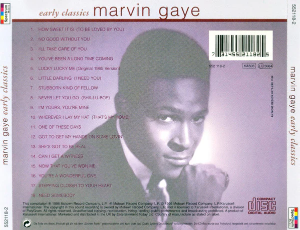 Marvin Gaye - Early Classics (CD, Comp) - Image 2