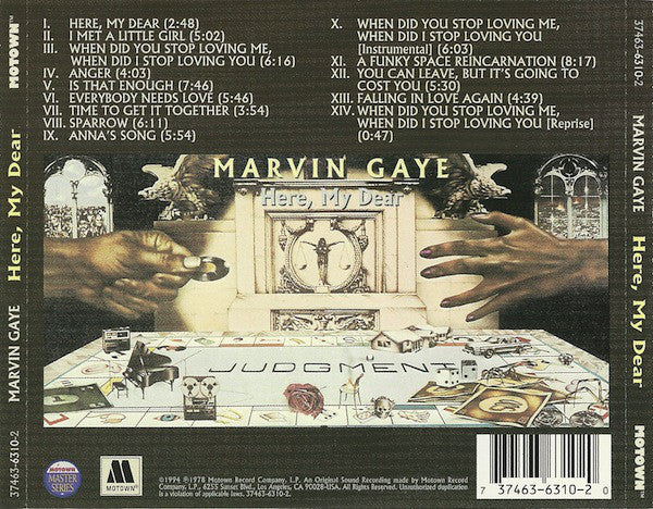 Marvin Gaye - Here, My Dear (CD, Album, RE, RM) - Image 2