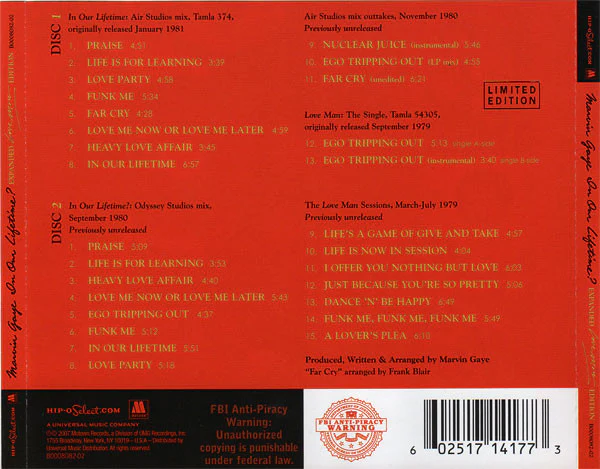 Marvin Gaye - In Our Lifetime? (CD, Album, RE, RM + CD, RM + Ltd, Exp) - Image 2